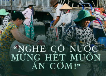 Kênh cạn khô, người miền Tây đội nắng trông ngóng từng can nước sạch: “Mọi người từ xa mang nước đến cho, quý lắm!”