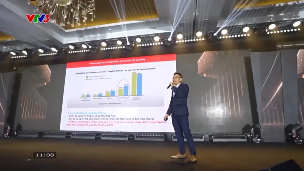 Ảnh tư liệu: Chuyên gia Phạm Văn Thanh chia sẻ tại The Masters Beauty of Vietnam mùa 2024.